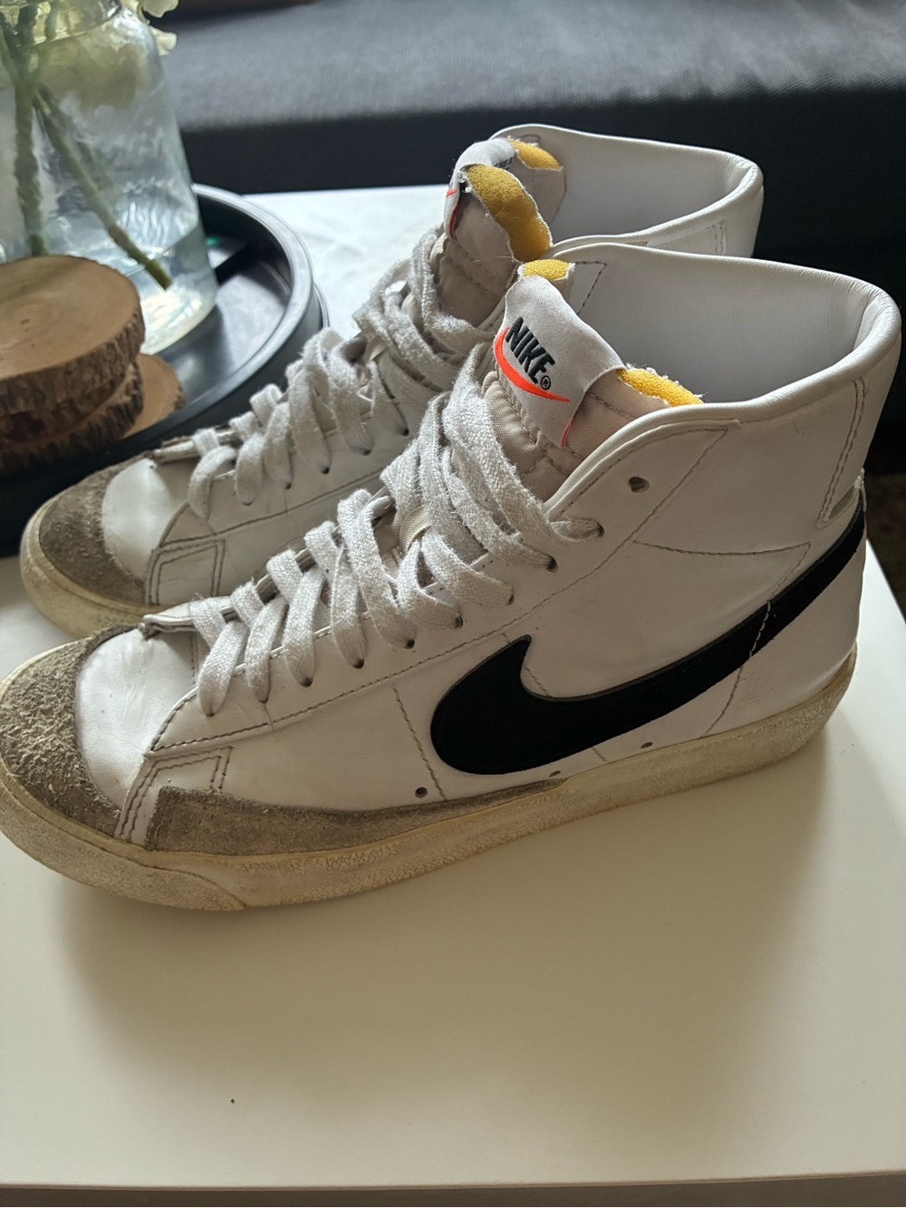 Nike White Blazers